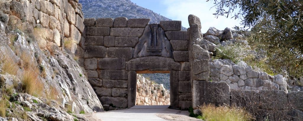 Lions Gate of Mycenae in the Peloponnese